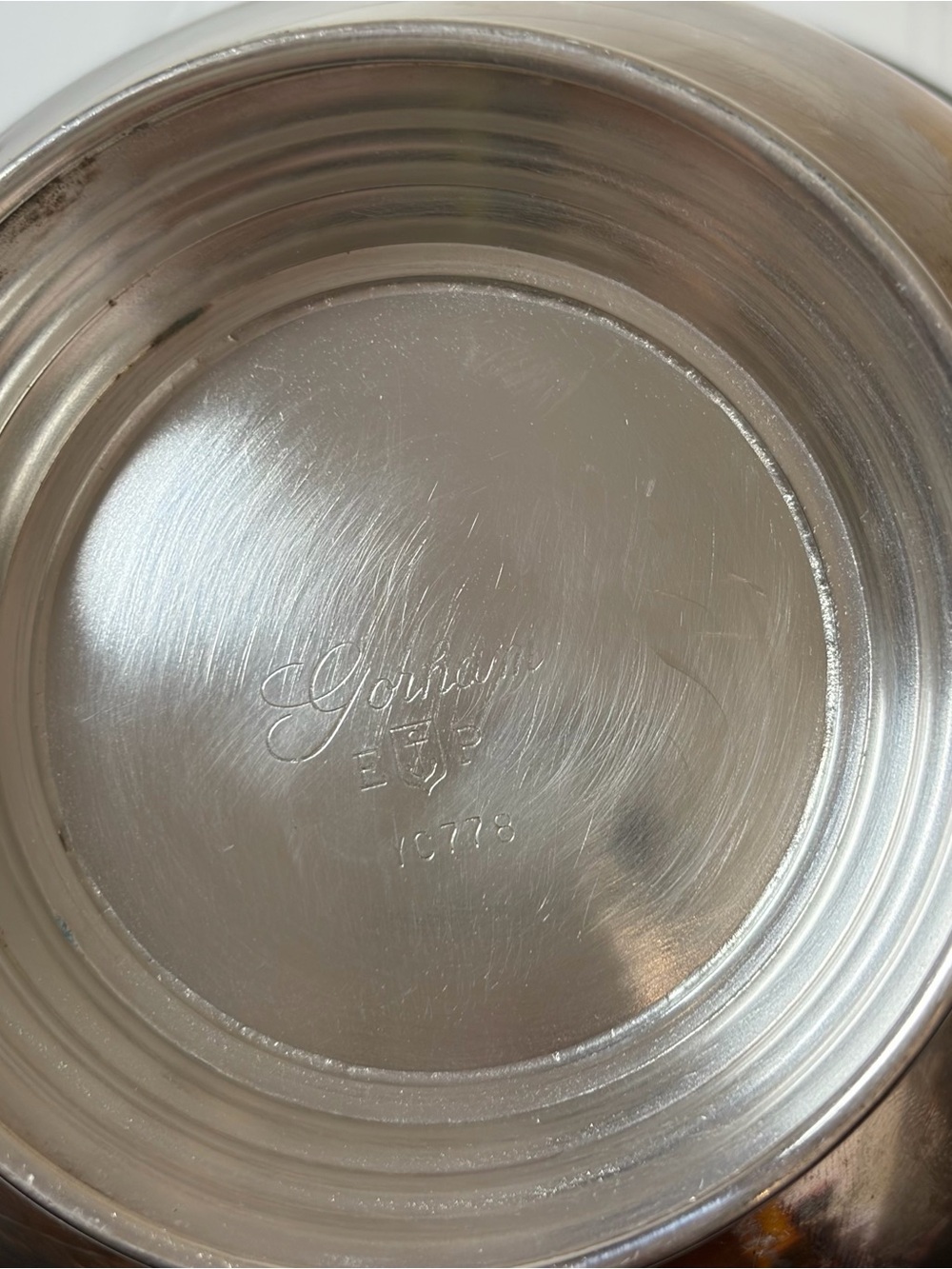 Vintage Silver Plated Decorative Footed Bowl | Marked Gorham - Picture 5 of 8